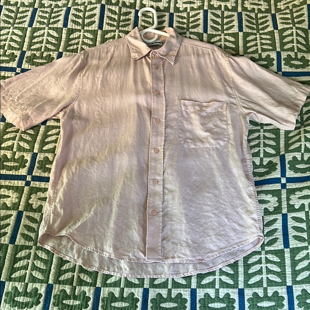 Club Med Pink Linen Shirt